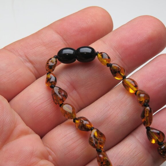 Authentic Amber Teething Unisex Necklace 12.5" Infant/Baby Premium Quality - Picture 3 of 4